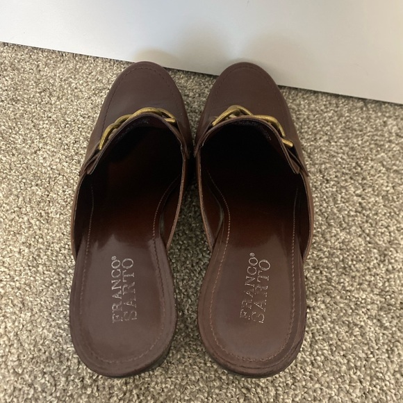 Vintage Franco Sarto Chunky Block Heel Academia Leather Loafer Size 10 - Picture 3 of 10